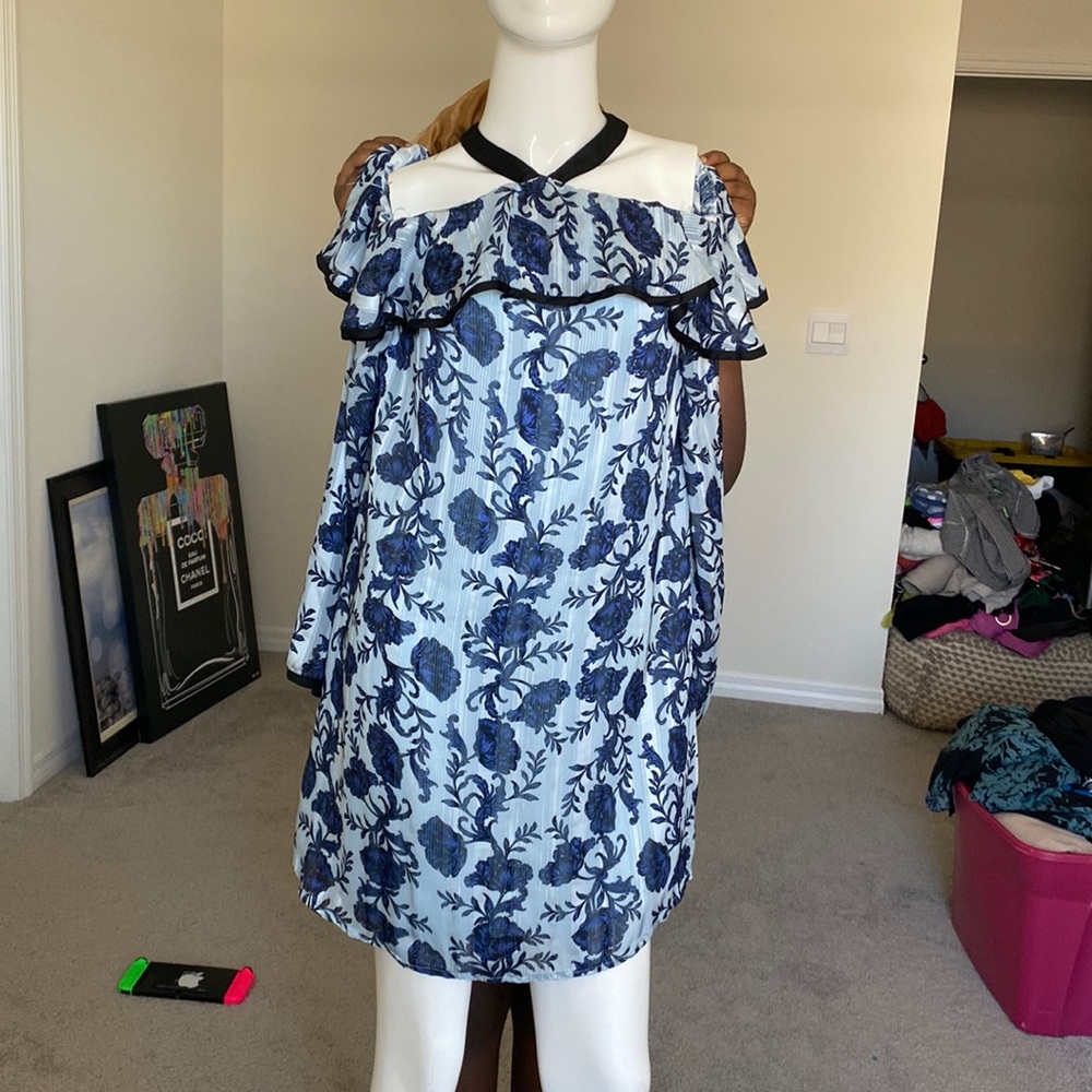 NWOT T.D.C. FLORAL MINI DRESS SIZE XS